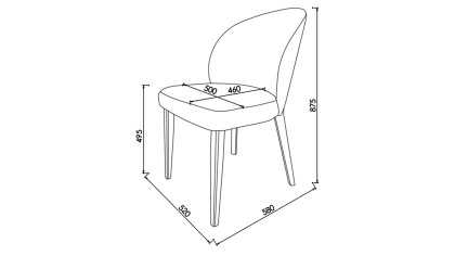 Scaun 6374 Claris, Pachet 2 bucati BELLONA Scaun