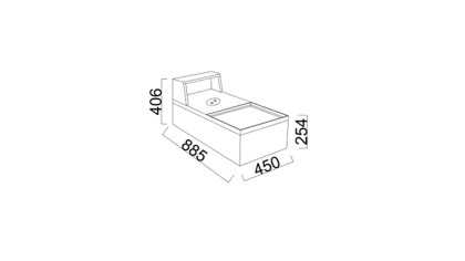 Modul masuta de cafea Intermediara Canapea Claris BELLONA Magazin 20CRI4S00000000