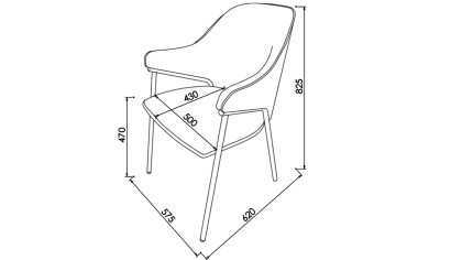 Scaun 6377 cu model Marietta, Pachet 2 bucati BELLONA Scaun 23MTT63770240001