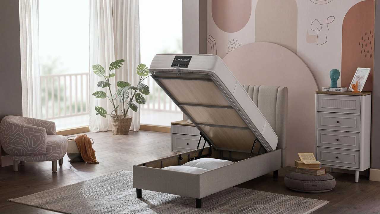 Set Pat Ultra Sleep & Saltea Ultra Sleep BELLONA Paturi Tapitate