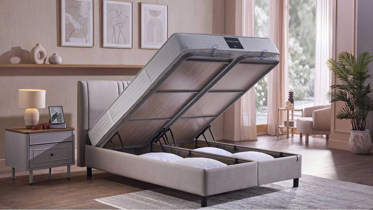 Set Pat Ultra Sleep & Saltea Ultra Sleep BELLONA Paturi Tapitate