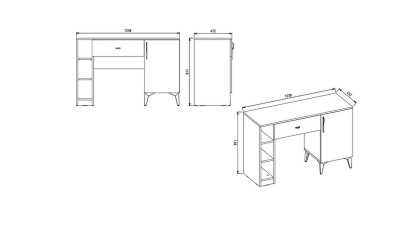 Set Dormitor Pandora, Sifonier 5 usi, Pat 160x200, culoare Fildes-Stejar, Finisaj Bronz Set Dormitor
