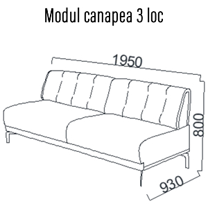 Modul canapea 3 loc