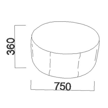 Taburet Atlanta, 75x975x36cm