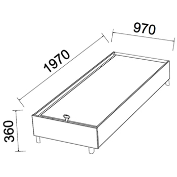 Baza Pat Tineret Boheems 90X190
