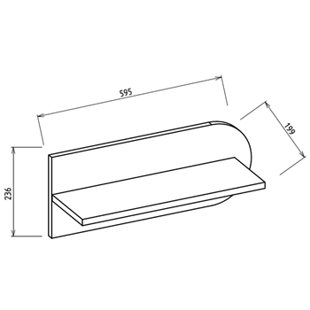 Modul cu raft suspendat Birou Tineret Boheems