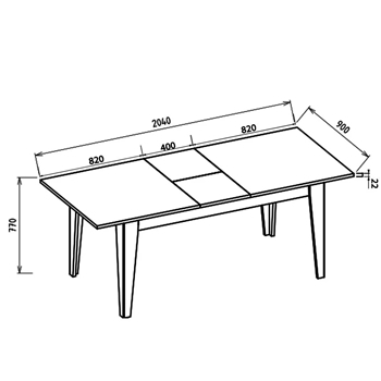 Masa extensibila Caldera