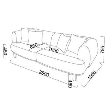 Canapea Extensibila 3 locuri Claris 1