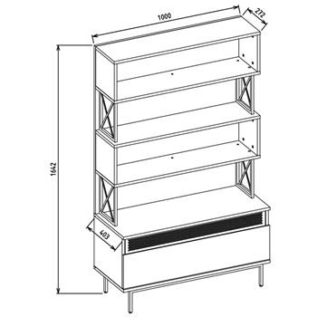 Modul Lateral Biblioteca Comoda TV Denver