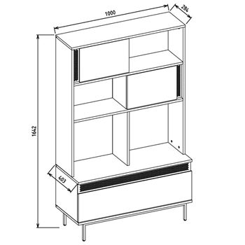 Modul Lateral Dulap Comoda TV Denver