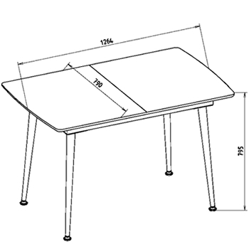 Masa Bucatarie Extensibla Liva 1