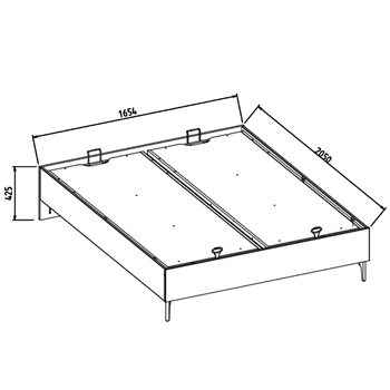Schita cadru baza pat 160 Marietta