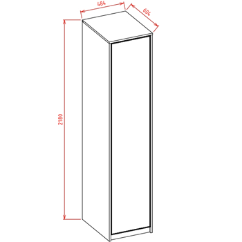 modul 1 usa cu sticla sifonier modular Motion