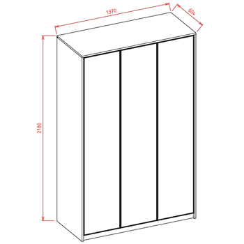 modul 3 usa cu sticla sifonier modular Motion