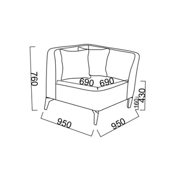 Modul colt coltar Orleon