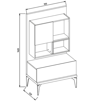 Modul Lateral Comoda TV orleon