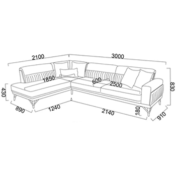 Coltar Extensibil Valencia L dreapta