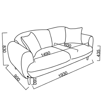 Canapea 2 loc Valenty