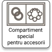Compartiment special pentru accesorii